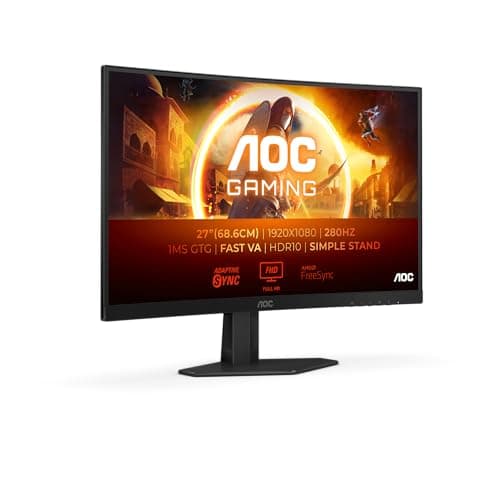 Image of AOC Gaming C27G4ZXED - 27 inch FHD curved monitor, 280 Hz, 1ms, HDR10, FreeSync Premium (1920x1080, HDMI, DisplayPort) black/gray