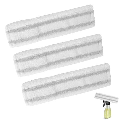 Image of Noenaeni 3Pcs Window Cleaning Pads for Karcher Window Vac WV1 WV50 WV75 High Density Microfibre Replacement Pads for Karcher Window Cleaner Accessories, karcher Window vac Accessories