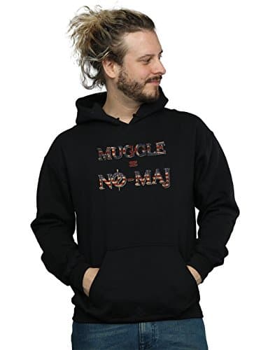 Image of Absolute Cult Fantastic Beasts Men's No Muggle No Maj Hoodie Black Small
