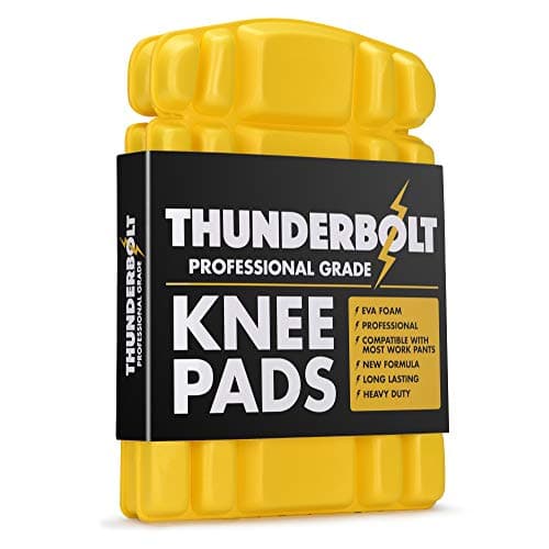 Image of Thunderbolt Knee Pads for Work Inserts for Pants Trousers Workwear with Thick EVA Foam Cushioning (1, Yellow)