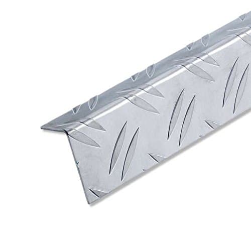 Image of 1m x 53.6mm x 29.5mm Unequal Sided Angle (Checkerplate) - Aluminium