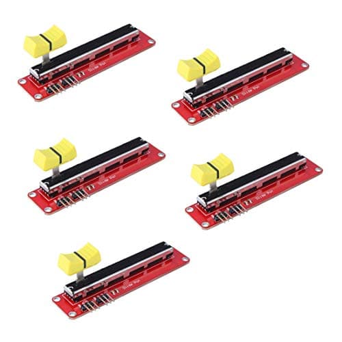 Image of Hailege 5pcs 10K Logarithmic Slide Potentiometer Log Slide Pot Potentiometer Module Dual Output for AVR Electronic Block