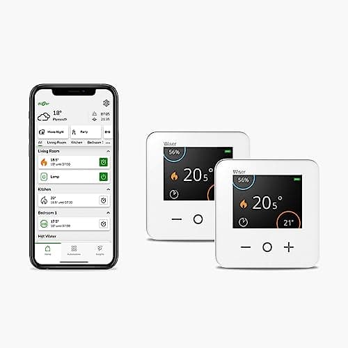 Image of Drayton Wiser Smart Thermostat Dual Zone Heating and Hot Water Control - Works with Amazon Alexa, Google Home, IFTTT