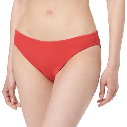 Image of Calvin Klein Women’s Lined Bikini Bottoms, Red (Quaint Berry), M