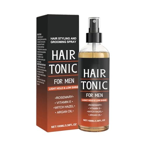 Image of Hair Tonic Men, Hair Spray for Men with Sandalwood Scent - with Rosemary, Argan Oil and Witch Hazel - Light Hold and Low Shine for Styling and Grooming