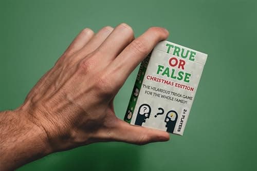 Image of Christmas True or False - 52 Cards with Questions (Game for Adults/Family, Portable Camping, Christmas Game and Holiday Games)