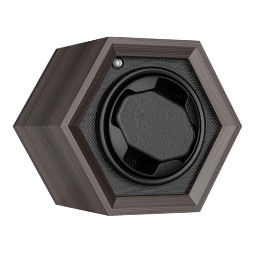 Image of Feibrand Watch Winder, Automatic Watch Winders for 1 Watches Single Wooden Watch Box Self Winding Watches Shaker Spinner Watchs Turner Rotator Display Case with Quiet Motor Auto Watchs Turner