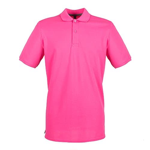 Image of Henbury Mens Modern Fit Cotton Pique Polo Shirt (XL) (Fuchsia)