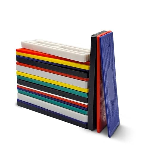 Image of VOOXA Technik Glazing Blocks 30 x 100 mm | 1-2-3-4-5-6-8 mm Plastic Spacer Blocks | Pack of 70 Spacers, Underlay Plates