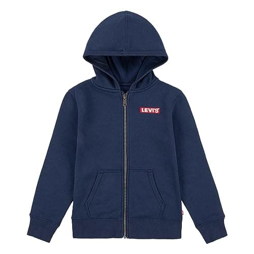 Image of Levi's Kids Lvn boxtab full zip hoodie Boys Dress Blues 16 years