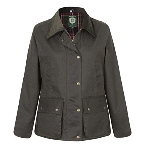 Image of Portmann Ladies Belmont Wax Jacket (8 (XS), Olive)