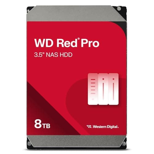 Image of WD Red Pro 8TB NAS 3.5" Internal Hard Drive - 7200 RPM Class, SATA 6 Gb/s, CMR, 256MB Cache, 5 Year Warranty