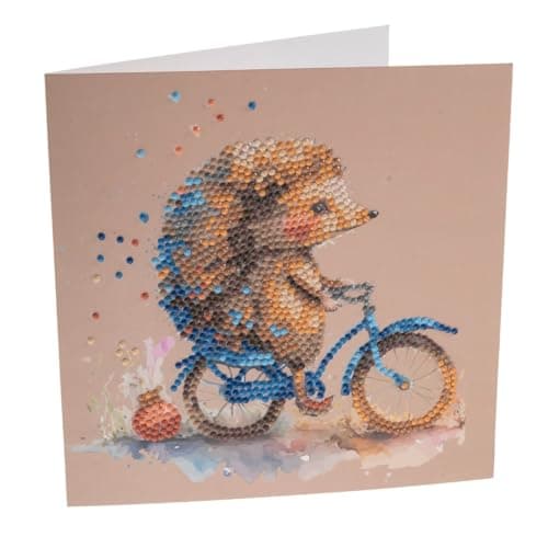 Image of CRYSTAL ART Hedgehog 18x18cm Card