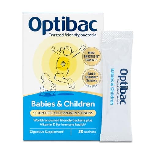 Image of Optibac Probiotics Babies & Children - Kids Probiotic + Vitamin D for Immune Support - Most Trusted By Parents - 30 Sachets