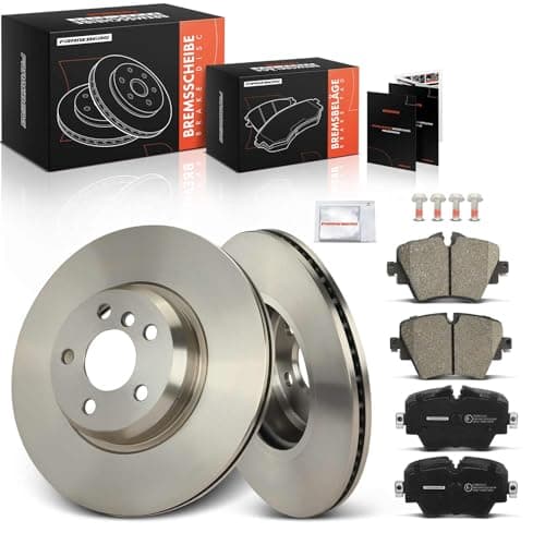 Image of Frankberg Brake Kit incl. 2x Brake Disc + 4x Brake Pad Front Compatible with X3 F97 G01 G08 5 Series Touring G31 5 Series F90 G30 Replace# 34106860019,34106884492