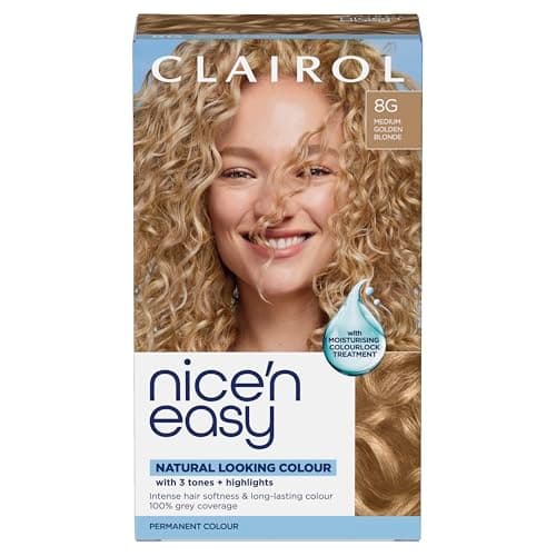 Image of Clairol Nice'n Easy Crème, Natural Looking Oil Infused Permanent Hair Dye, 8G Medium Honey Blonde