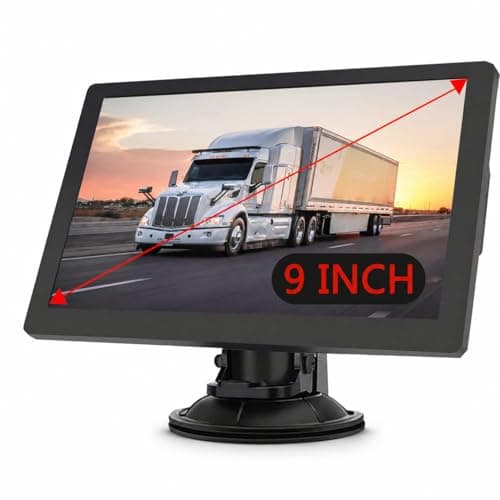 Image of Truck Sat Nav UK for HGV & Lorry | 9 Inch GPS Navigation with Custom Truck Routing | 2026 UK & Europe Maps, Free Lifetime Updates, Full UK Postcode Search, Speed Camera Alerts & Voice Guidance