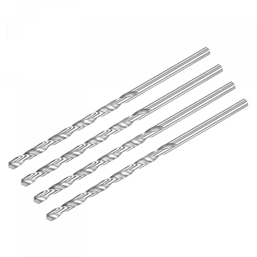 Image of sourcing map HSS(High Speed Steel) Extra Long Twist Drill Bits, 6mm Drill Diameter 160mm Length for Hardened Metal Woodwork Plastic aluminum alloy 4 Pcs