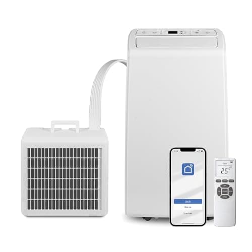 Image of Prem-i-air 12000BTU Portable Split Air Conditioner, DC Inverter, Cooling, Heating, Fan, Dehumidifying, WiFi and Remote Control, Low Noise, New R32 Refrigerant, Home, Caravan, RV