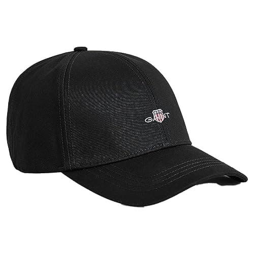 Image of GANT Unisex High Cotton Twill Cap, Black, L/XL