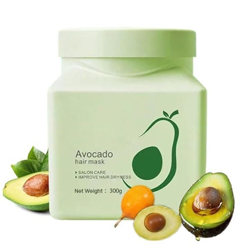Image of Avocado Intensive Care Hair Masks, Deep Conditioning Avocado Oil Hair Mask, With Split End Prevention, Nourishes & Repairs Dry, Damaged Hairs, For Women and Men (1pcs)