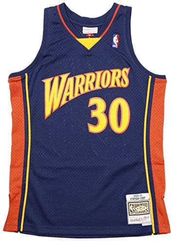Image of Mitchell & Ness Stephen Curry #30 Golden State Warriors 2009-10 Swingman NBA Jersey Navy, S