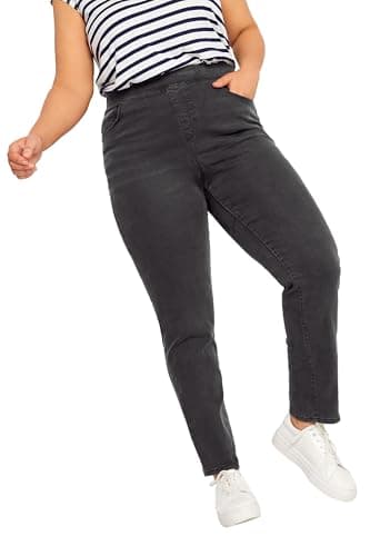 Image of Yours Unbeatable Value Curve Low Rise Jeggings - Women's - Plus Size Curve Black