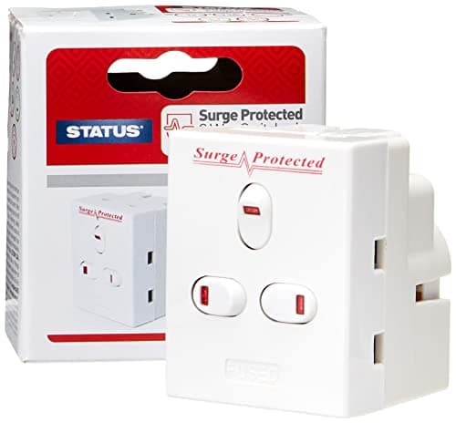Image of STATUS 3 Way Multi Plug Adapter | UK 3 Pin Multi Plug Adaptor | Individually Switched Fuse | S3WASPSCX2