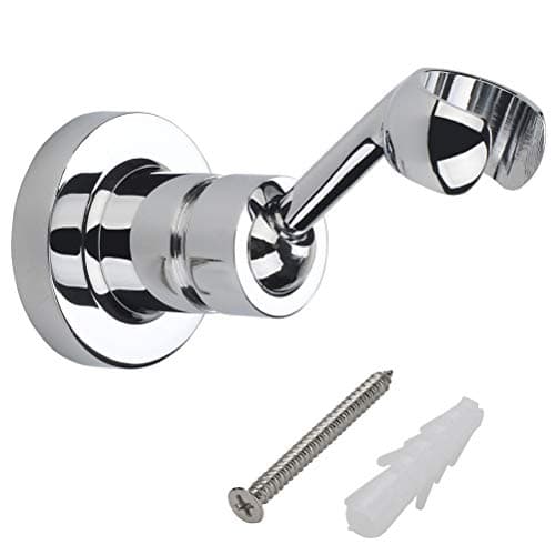 Image of HIMREYLD Shower Head Holder - Shower Holder Bracket Copper Wall Mount for Handheld Showerhead and Standard Shower Hose - Chrome Plated 360 Degrees Adjustable