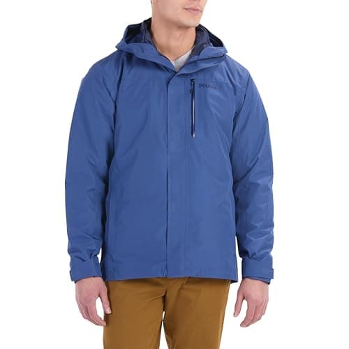 Image of Marmot Men's Ramble Component Jacket, Waterproof Jacket, Lightweight Hooded 3 in 1 Rain Jacket, Windproof Raincoat, Breathable Windbreaker, Twilight Blue, L