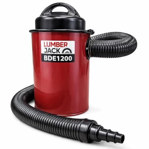 Image of Lumberjack Dust Extractor Workshop Vacuum, 50L 1200W Motor 240V, 2 Meter Hose for Woodworking, Workshop Extractors, Dust Extraction, Includes 5 Piece Reducer Set
