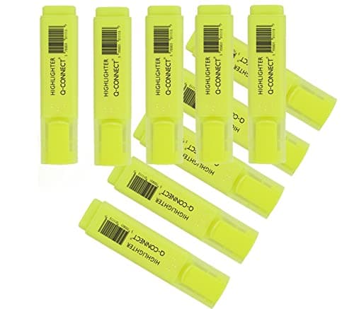 Image of Q-Connect Yellow Highlighter Pen (Pack of 10)
