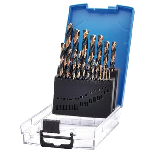Image of Draper 19pcs HSS Turbo Titanium Drill Bit Set 1.0-10.0mm - 09104 - for Steel, Non-Ferrous Metals, Wood and Hard Plastic