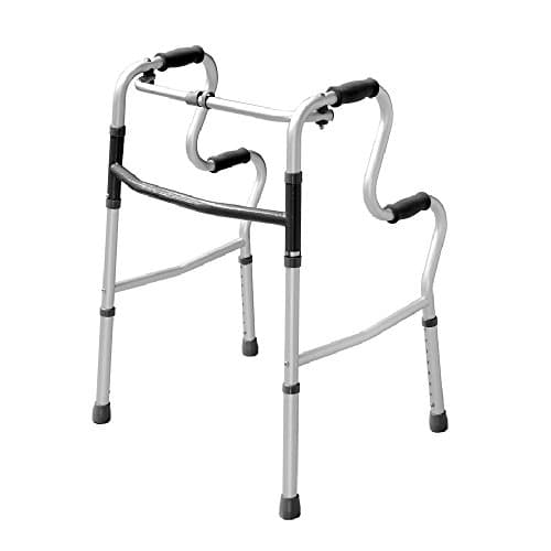 Image of Lightweight Hi-Riser Walking Frame/Folding Zimmer Walker - Adjustable Height - Simple one Button Folding Mechanism