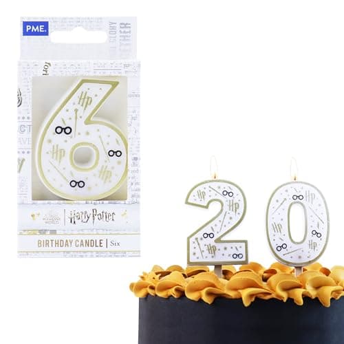 Image of PME Harry Potter Birthday Candle, Number 6, Gold