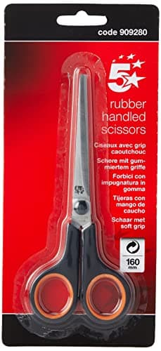 Image of 5 Star Scissors with Rubber Handles 160mm Ref 909280