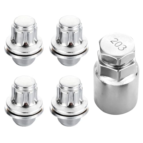 Image of ERMWALR M12x1.5 Wheel Lug Nuts for Toyota Jaguar Lexus Mitsubishi Mag Washer Locking Wheel Nuts（5 Pcs）