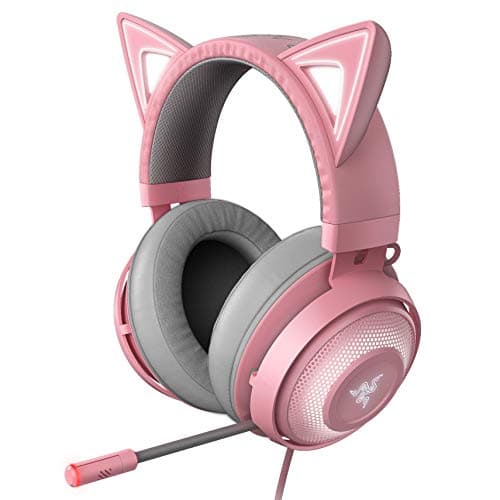 Image of Razer RZ04-02980200-R3M1 Kraken Kitty Chroma USB Gaming Headset: Retractable Noise Cancelling Mic - Lightweight Aluminum F...
