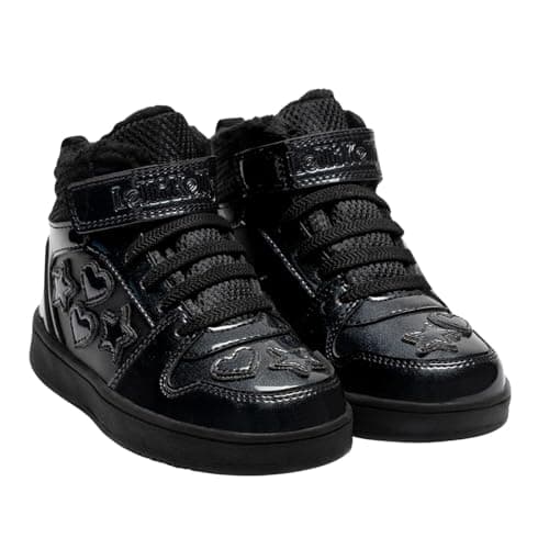 Image of Lelli Kelly Girls Ruby Black Patent Water Resistant Ankle Boots LK8408 NE03 (Black, UK Footwear Size System, Little Kid, Women, Numeric, Medium, 11)