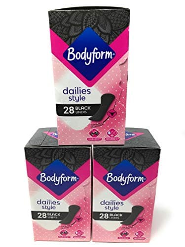 Image of Bodyform Dailies Style x28 Black Pantyliners Multipack Bundle 3 Pack (84 Liners Total)