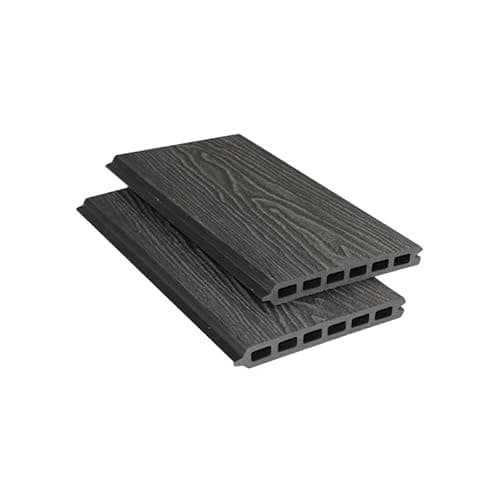 Image of Tuda Grass 1.8m WPC Composite Tongue & Groove Woodgrain Fencing Boards Garden - Black