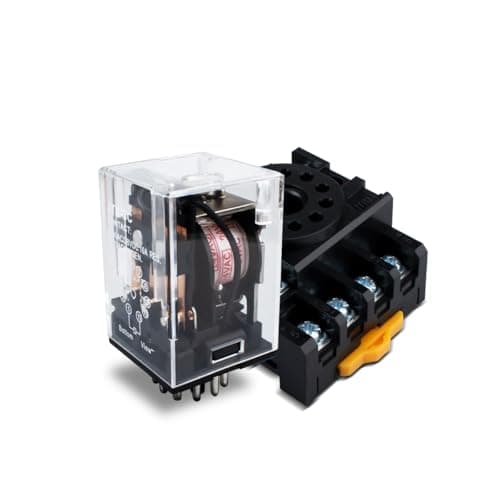 Image of Innfeeltech 1 Pcs AC 24V Electromagnetic Power Relay with, 11 Pin 10A Coil Relays with Sock Base JTX-3C