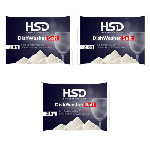 Image of 2kg Dishwasher Salt for Dishwashers and Water Softeners (Pack of 3)