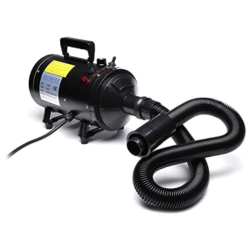 Image of 2800W Dog Hair Dryer Professional Dog Pet Blower Blaster with 8ft Hose and 3 Various Nozzles, Hot and Cold Adjustable Stepless Speed, Easy to Operate