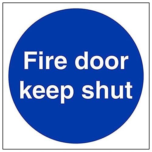 Image of V Safety Eco Friendly Fire Door & Mandatory- Fire Door Keep Shut - 100 X 100mm