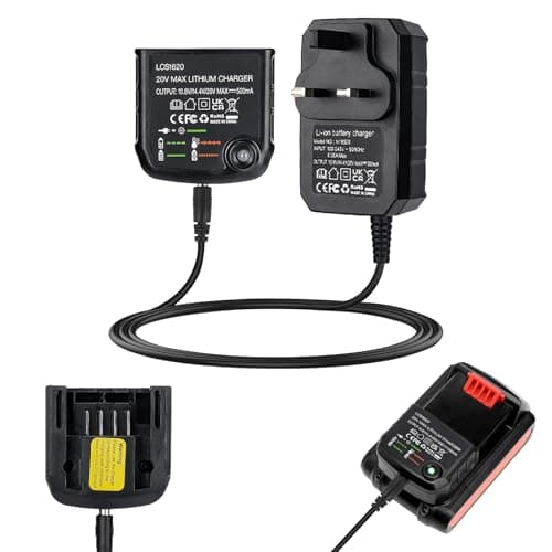 Image of 18V Lithium Ion Battery Charger Replacement for Black and Decker Battery Charger,Battery Charger Compatible with LB20 LBX20 LBXR20 LB2X4020 LBX4020 LBXR2020-OPE LBXR20-OPE LB2X3020-OPE