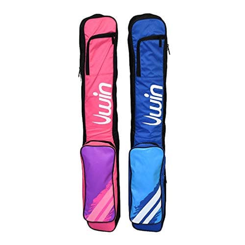 Image of New 2020 Uwin Hockey Bag - Multi Stick Bag - Extra Pockets - Carry Strap - Blue, Pink (Royal/Aqua/Charcaol)