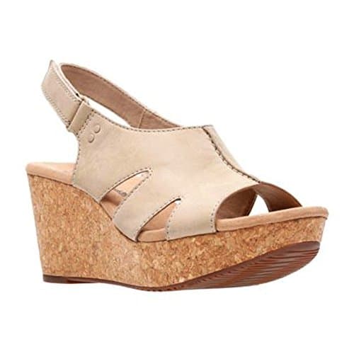 Image of CLARKS Women's Annadel Bari Platform, Sand Nubuck, 6 UK