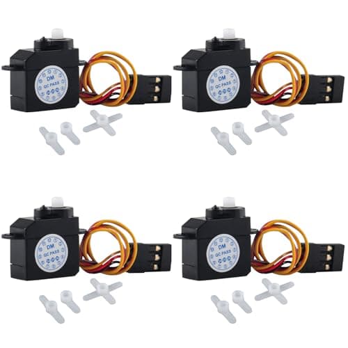 Image of Stemedu Micro 2.1g Servo DM-S0020 Super Mini Digital Servo 2g Ultra-Lightweight Coreless Servo for RC Hobby Helicopter (Pack of 4)