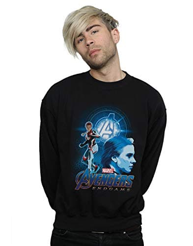 Image of Marvel Men's Avengers Endgame Black Widow Team Suit Sweatshirt Black Small